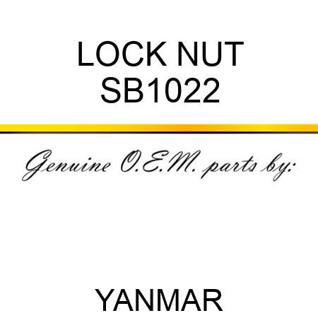 LOCK NUT SB1022