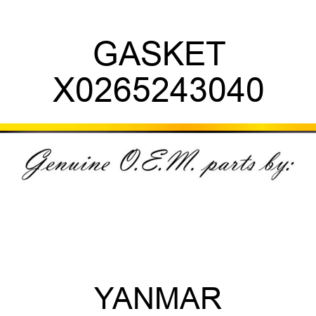 GASKET X0265243040