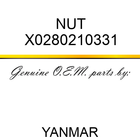 NUT X0280210331