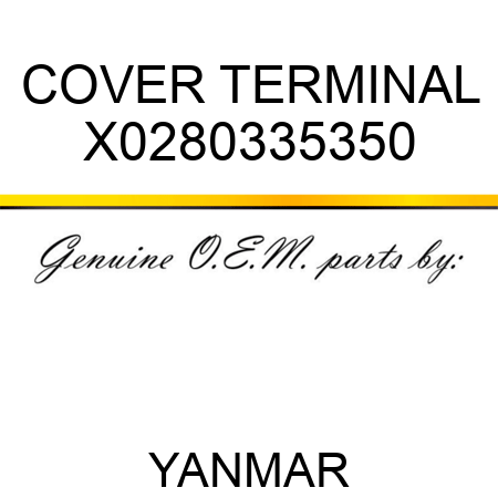 COVER, TERMINAL X0280335350