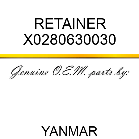 RETAINER X0280630030