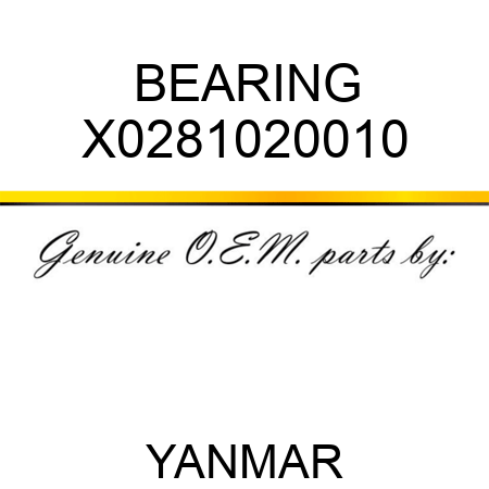 BEARING X0281020010