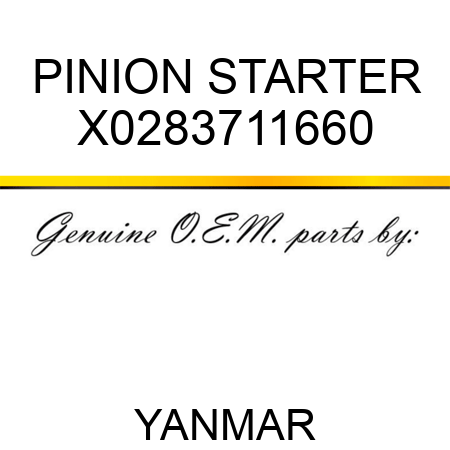 PINION, STARTER X0283711660