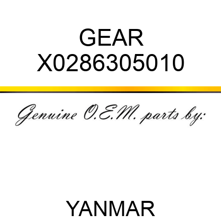 GEAR X0286305010