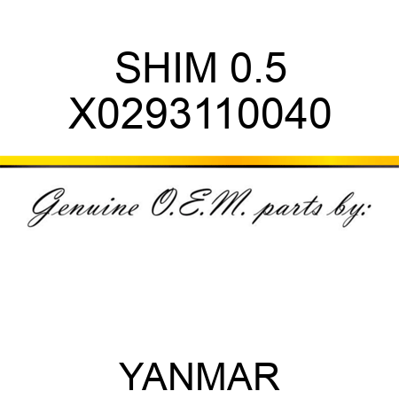 SHIM, 0.5 X0293110040