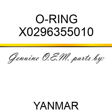 O-RING X0296355010