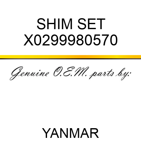 SHIM SET X0299980570