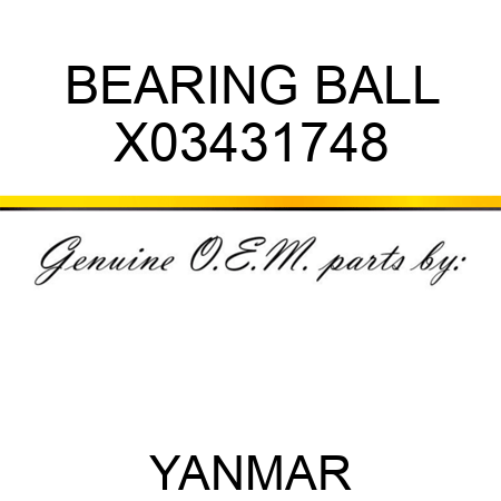 BEARING, BALL X03431748
