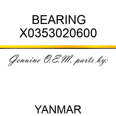 BEARING X0353020600