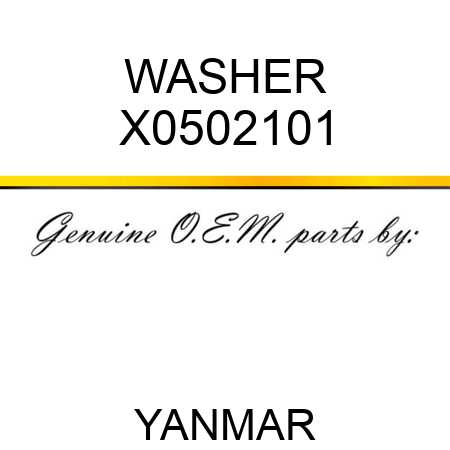 WASHER X0502101