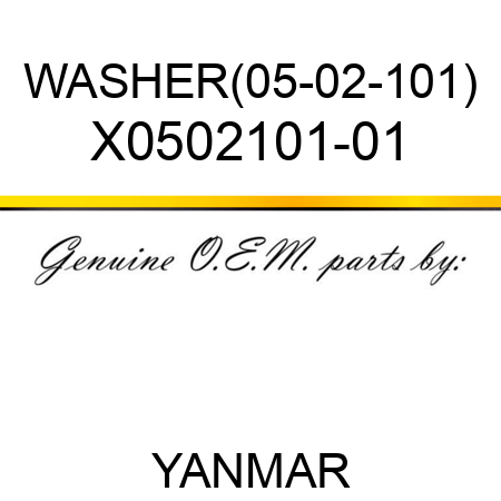 WASHER(05-02-101) X0502101-01