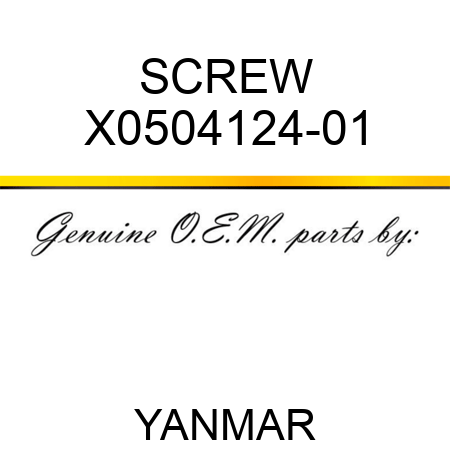 SCREW X0504124-01