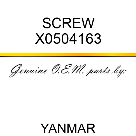 SCREW X0504163