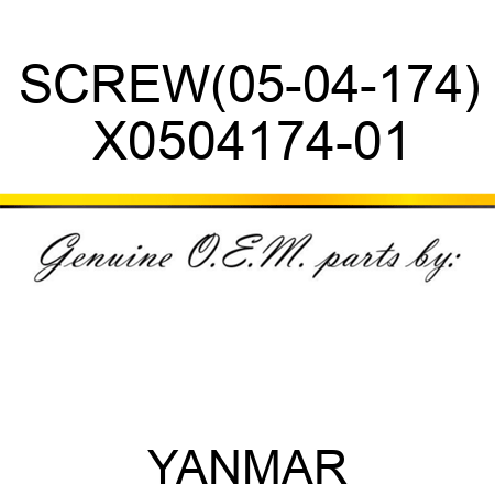 SCREW(05-04-174) X0504174-01