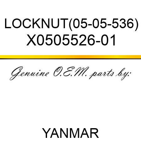 LOCKNUT(05-05-536) X0505526-01