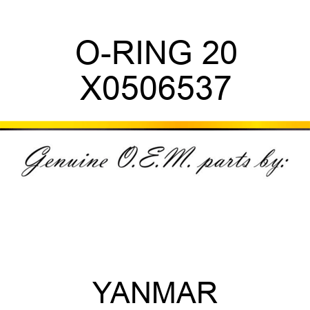 O-RING, 20 X0506537