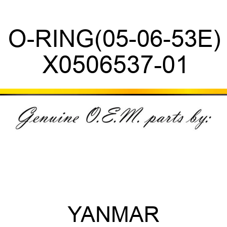 O-RING(05-06-53E) X0506537-01