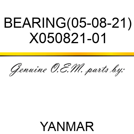 BEARING(05-08-21) X050821-01