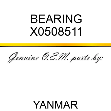 BEARING X0508511