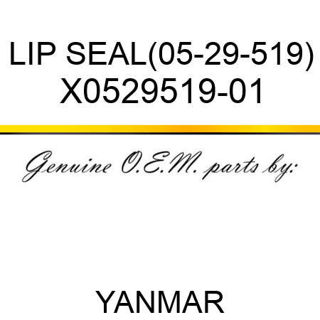 LIP SEAL(05-29-519) X0529519-01