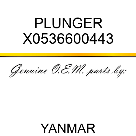PLUNGER X0536600443