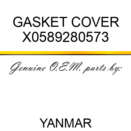 GASKET, COVER X0589280573