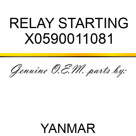 RELAY, STARTING X0590011081