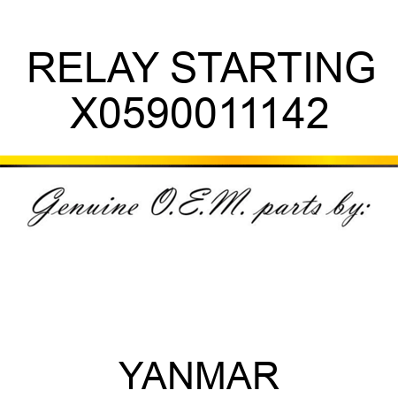 RELAY, STARTING X0590011142