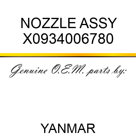 NOZZLE ASSY X0934006780