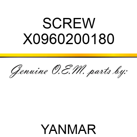 SCREW X0960200180