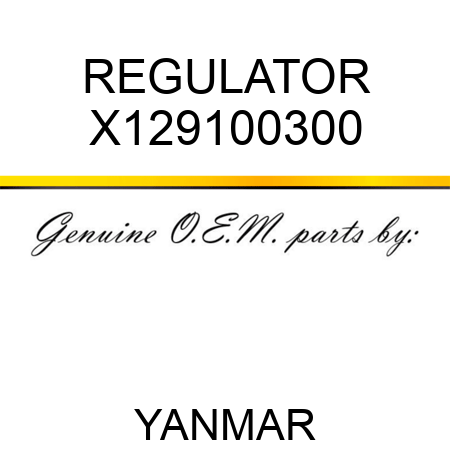 REGULATOR X129100300