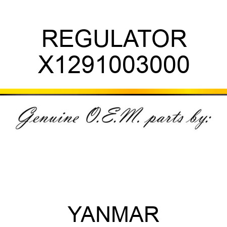 REGULATOR X1291003000