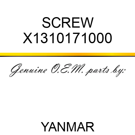 SCREW X1310171000