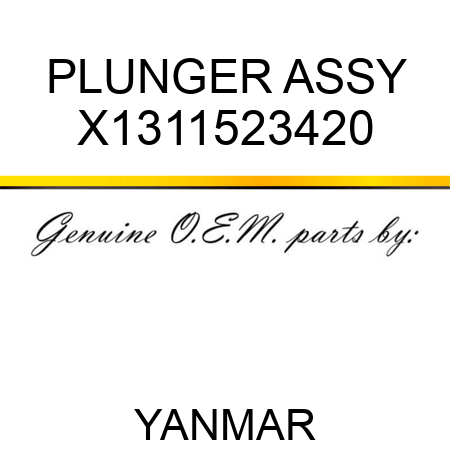 PLUNGER ASSY X1311523420