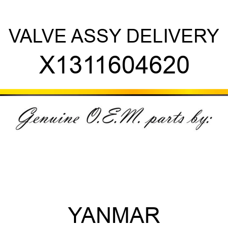 VALVE ASSY, DELIVERY X1311604620