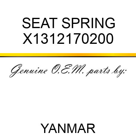 SEAT, SPRING X1312170200