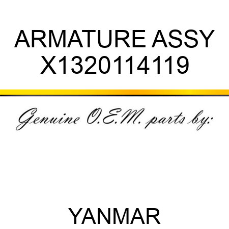 ARMATURE ASSY X1320114119