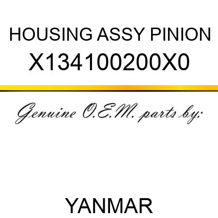 HOUSING ASSY, PINION X134100200X0