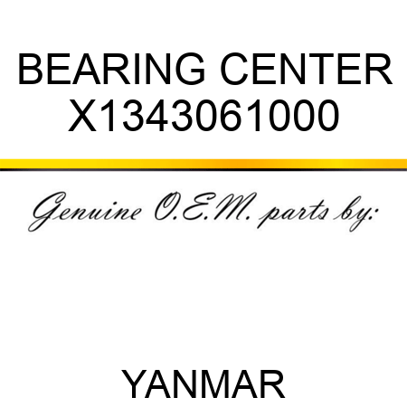 BEARING, CENTER X1343061000