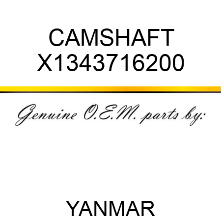 CAMSHAFT X1343716200