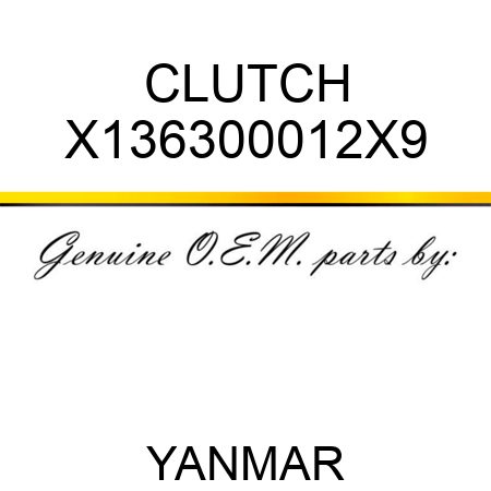 CLUTCH X136300012X9