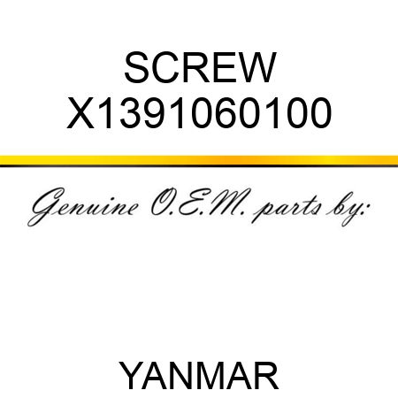 SCREW X1391060100