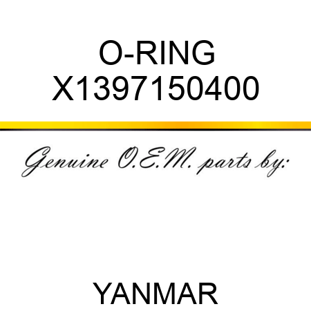 O-RING X1397150400