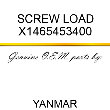 SCREW, LOAD X1465453400