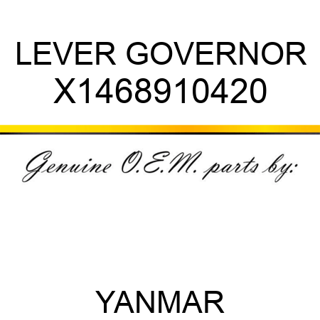 LEVER, GOVERNOR X1468910420