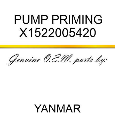 PUMP, PRIMING X1522005420