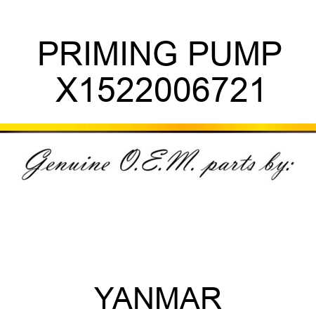 PRIMING PUMP X1522006721