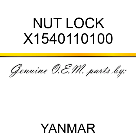 NUT, LOCK X1540110100