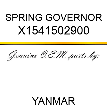 SPRING, GOVERNOR X1541502900