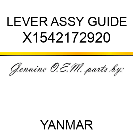 LEVER ASSY, GUIDE X1542172920